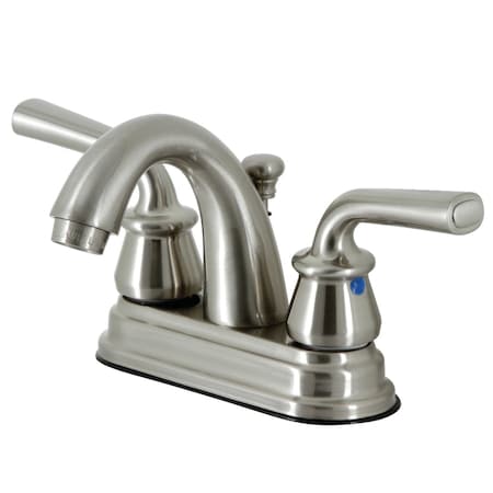 Kingston Brass 4" Centerset Bathroom Faucet with Pop-Up Drain, Brushed Nickel KB5618RXL